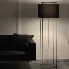 Fabric Drum Shade Classic Designer Lamp Floor 64.9 ”High