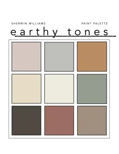 پالت رنگ رنگ Earthy Tones |  اتسی