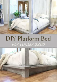 تختخواب سکوی DIY با قیمت زیر 200 دلار