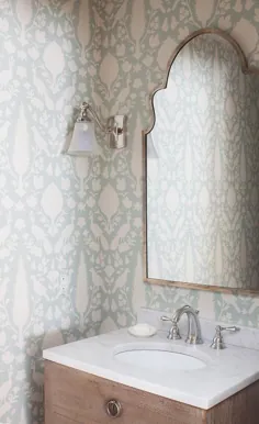 عاج و اتاق پودر آبی با غرور فرانسوی - انتقالی - حمام