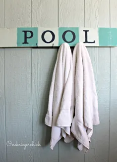 Pottery Barn sign Inspired DIY Pool - onekriegerchick