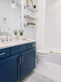 نحوه رنگ آمیزی کابینت های حمام: نکات آسان گام به گام |  جین در خانه