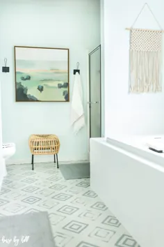 کف حمام مشمع کف اتاق نقاشی شده توسط DIY - خانه توسط هاف
