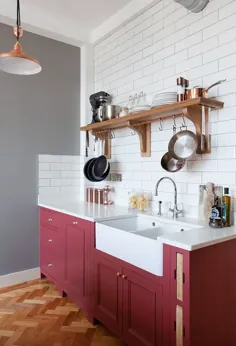 7 ایده کابینت آشپزخانه قرمز که یک مورد قوی برای تغییر به رنگ پررنگ است |  Hunker
