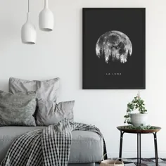 دانلود ماه دیجیتال پوستر ماه کامل چاپ ماه |  اتسی