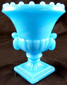 گلدان شیشه ای شیر آبی آبی |  اتسی