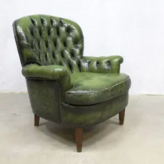 صندلی بازو چسترفیلد سبز ، دهه 1950 |  # 67081