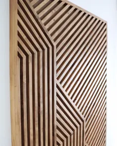 هنر چوب بزرگ چوب هنر دیواری هنر چوب هنر هندسی چوب |  اتسی
