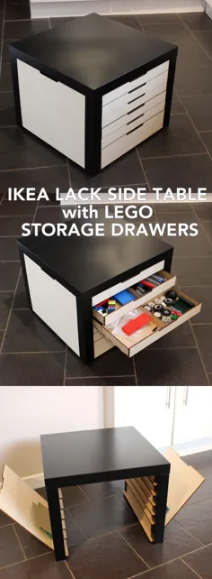 کشوهای ذخیره سازی LEGO به زیبایی در جدول LACK تعبیه شده است - IKEA Hackers