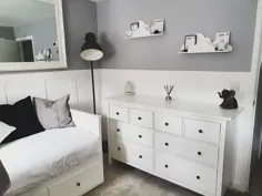 HEMNES خاکستری ، تختخواب یک روزه با 3 کشو - IKEA