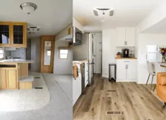 بازسازی آشپزخانه RV |  کابینت و سینک جدید |  قبل و بعد