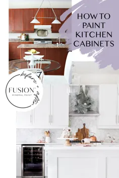 نحوه رنگ آمیزی کابینت های آشپزخانه • رنگ معدنی Fusion