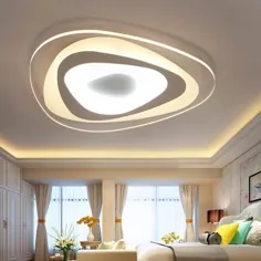 چراغ های سقفی مثلث نازک مثلث نازک برای اتاق خواب اتاق نشیمن - سفید / قطر 75 سانتی متر / سفید خنک