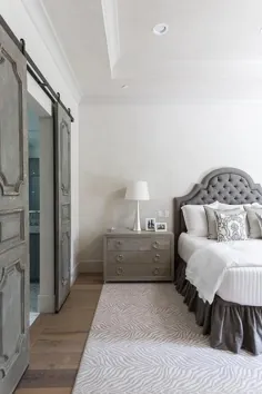 تختخواب بلوط خاکستری خاکستری - انتقالی - اتاق خواب