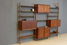 واحد دیوار مدولار Vintage در Teak توسط ویلیام واتینگ ، دهه 1960