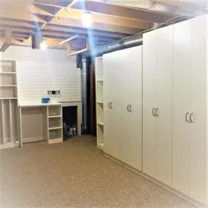 ذخیره سازی زیرزمین به رنگ سفید با Handiwall