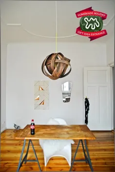 این هدیه تعطیلات خانگی را درست کنید: چراغ آویز روکش چوبی