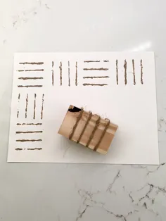 نحوه ساخت کاغذ دیواری مصنوعی با تمبر دستی خانگی DIY