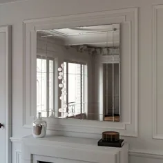 آینه دیواری 54 x 54 آرت دکو.  دهه 1950 الهام گرفته از شیشه تزئینی |  اتسی