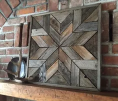STAR NORTH - هنر احیا شده دیوار چوبی - ترک دیوار چوبی - ستاره انبار چوب