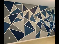 پروژه قرنطینه - نقاشی دیواری انتزاعی DIY