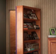 قفسه کتاب مخفی درب به اتاق رک |  StashVault - محفظه های مخفی مخفی
