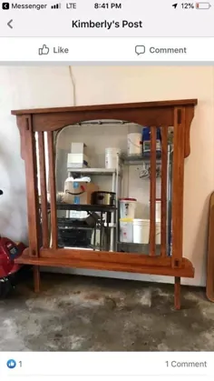 چگونه می توان آینه کمد قدیمی را به Mantle مصنوعی ساخت DIY