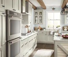 کابینت آشپزخانه به سبک شیکر چوبی بلوط سفید همپتون محبوب