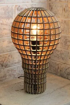 چراغ لامپ چوبی