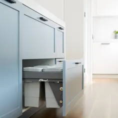 کابینت آشپزخانه پی وی سی سفید و سبک گرم و گرم با مبلمان کابینت های جزیره آبی کودک