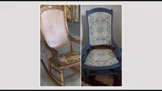 اصلاح صندلی گهواره ای - رنگ و تودوزی گچ دار