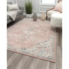 Rugs America Hailey Collection Pink Amaranth HY50B Vintage Transitional Area فرش 8'0 "X10'0" - Walmart.com