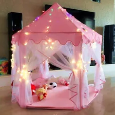 Topfountain 4.5 'x 4.5' Indoor / Outdoor Nylon Pop-Up Tent Play، Nylon in Pink، Size Medium (3 '- 5') |  Wayfair