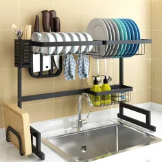 قفسه ظرفشویی Over Sink، 33.5 "/25.59" قفسه ظرفشویی ظرفشویی ظرف ظرفشویی ظرف مخصوص ظرفشویی برای فضای ذخیره سازی سازمان دهنده آشپزخانه قفسه نگهدارنده ظروف قفسه ظرف بیش از سینک - Walmart.com