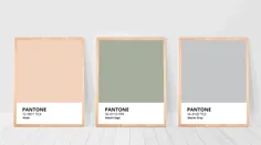 مجموعه ای از 3 Pantone Art Set Wall Gallery مجموعه ای از 3 چاپ Pantone Color Art Prints Pantone Wall Art Pantone Decor چاپ مجموعه ای از دکوراسیون دکور