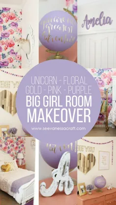 DIY: آرایش اتاق دختران بزرگ و صورتی و بنفش - به ونسا کاردت مراجعه کنید