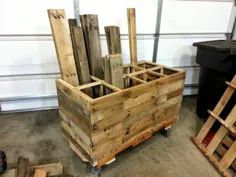 قفسه ذخیره سازی چوب پالت DIY |  FixThisBuildThat