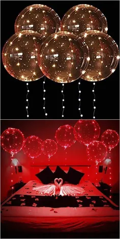 دکوراسیون مهمانی خانگی با بالن های LED قابل استفاده مجدد