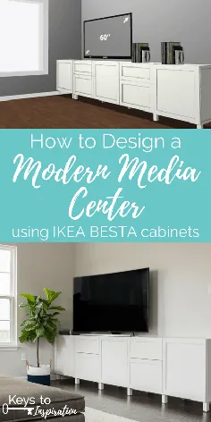 نحوه طراحی یک مرکز رسانه مدرن با استفاده از کابینت های IKEA BESTA Â »خانه نگهدارنده Christene