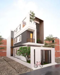 مدل طراحی خانه لوله ای 2 طبقه ساده و زیبا
