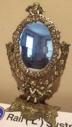 آینه مصنوعی آینه ونیت دکور خانه کشور نقره نقره |  اتسی