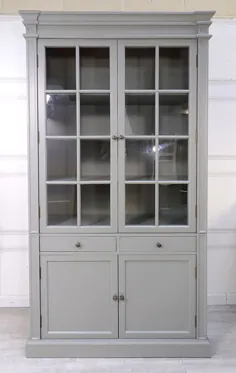 قفسه کتاب شیشه ای Portobello Grey - خرید از متخصص مبلمان فرانسه