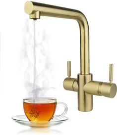 شیر آشپزخانه آب سرد و گرم در حال جوش (طلای براق).  InSinkErator Hot Water ISE-H3N1-GOLD