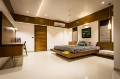 Chandresh bhai interiers vipul patel معماران اتاق خواب به سبک مدرن |  احترام گذاشتن