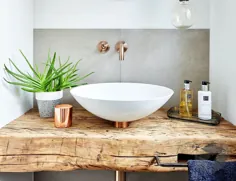 دستشویی خوب ساخته شده از چوب طبیعی