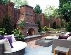 60 ایده برتر برای شومینه پاسیو - طراحی فضای زندگی در حیاط خلوت