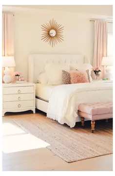 مبلمان اتاق خواب سفید و صورتی