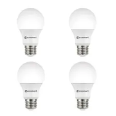 EcoSmart 60 Watt Equivalent A19 Dimmable Energy Star Light Bulb Light White (4-Pack) -B7A19A60WESD02 - انبار خانه
