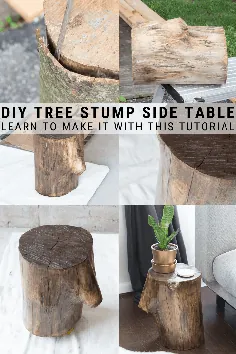 چگونه یک میز کنده درخت بسازیم: میز درخت کنده من DIY!