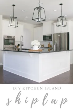 Shiplap Easy + مقرون به صرفه DIY Kitchen Island - Home and Hallow